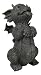 Ebros Whimsical Garden Dragon Begging for Attention Statue 10.25" H Cute Baby Dragon Panting Faux Stone Resin Finish Figurine