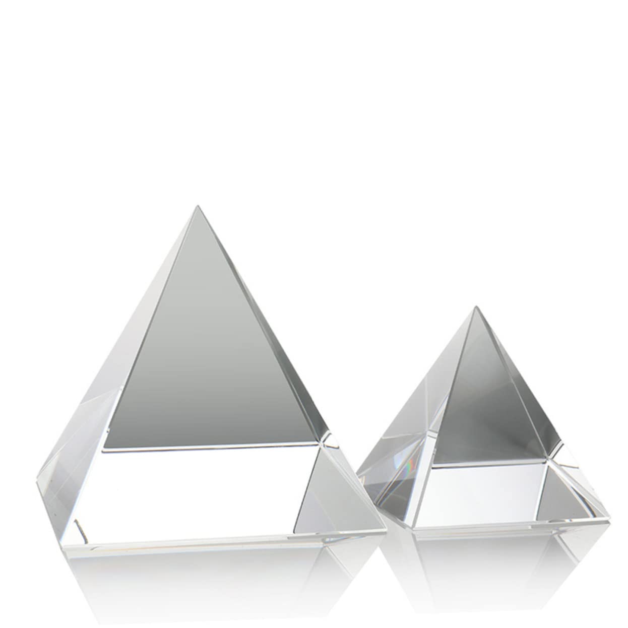 OHPHCALL 60mm Optical Glass Pyramid Right Angle Prism Large Prism Home Decor Desk Ornament