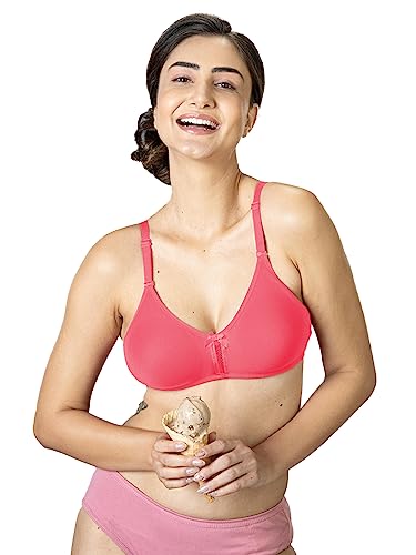 Image of Lyra Women's Cotton Non Padded Wire Free Seamless Bra Peachblossom