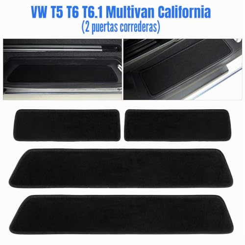 Alfombrillas de moqueta para VW T5 T6 T6.1 Caravelle Transporter de 4 piezas 2