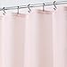 Produktbild mDesign Duschvorhang aus Stoff  elegante Duschgardine mit 183 cm x 183 cm für Dusche und Badewanne  klassisches Badzubehör mit verstärkten Löchern  hellrosa