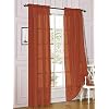 Decotex 2 Piece Sheer Voile Light Filtering Rod Pocket Window Curtain Panel Drape Set Available in a Variety of Sizes and Colors (54 X 36, Brick)