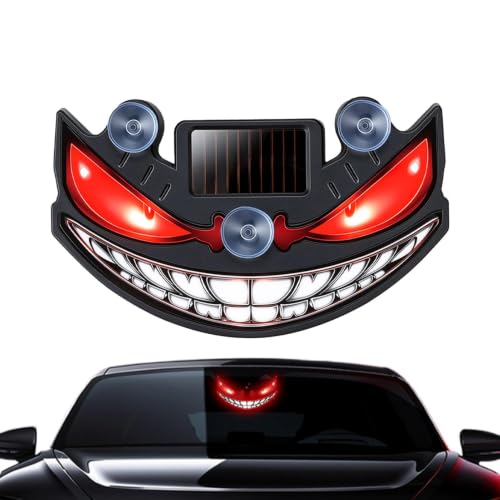 Luces LED inalámbricas de ojos para coche con carga solar y USB 2