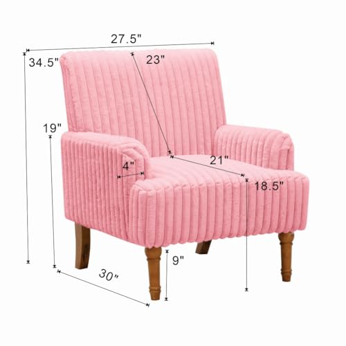 Sillón Plegable Tela Pana Rosa miniatura 2