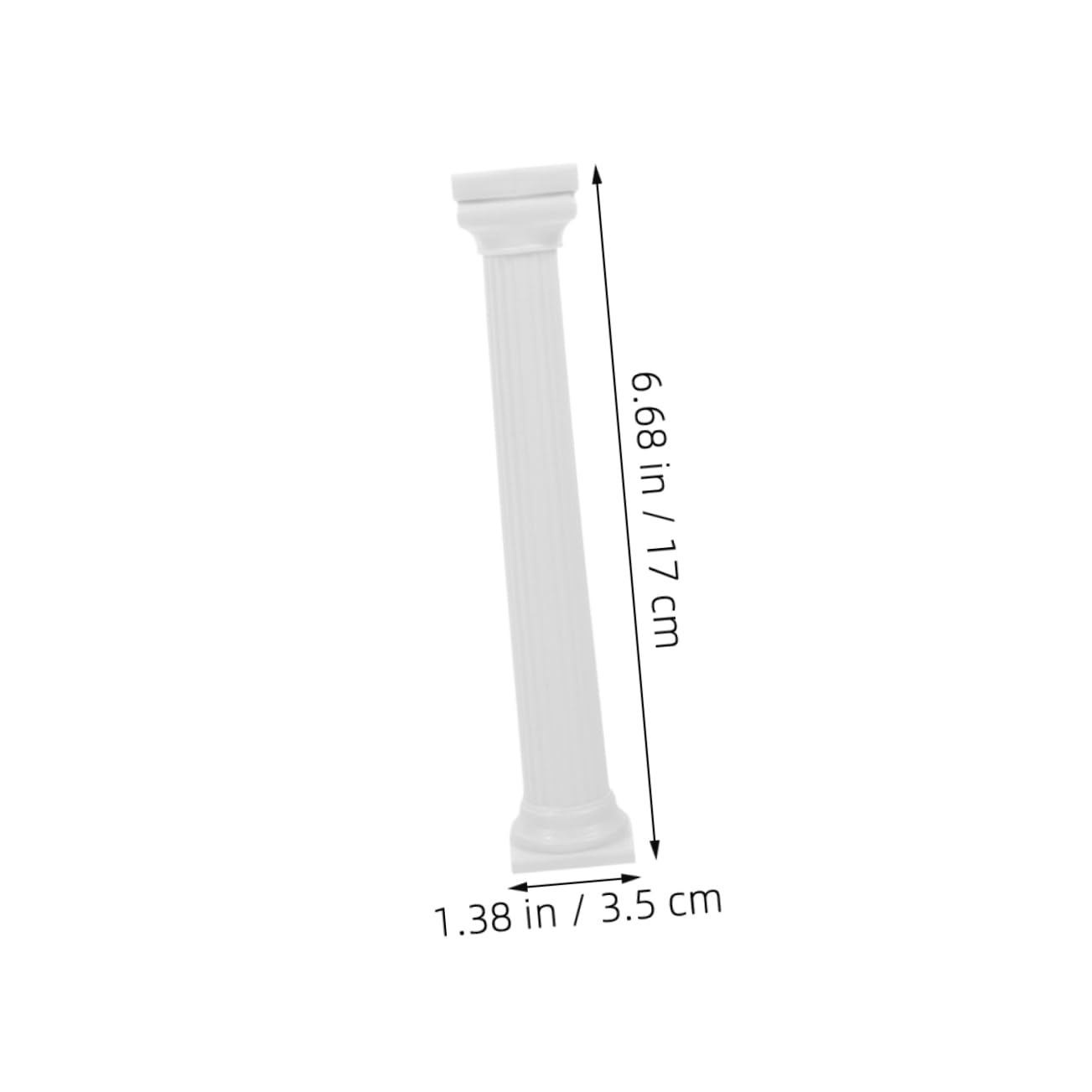 STOBAZA Pilares de Pastel de Columna Romana 24 Piezas, Plástico Blanco
