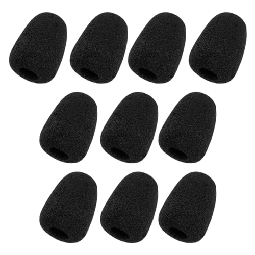 GLADFRESIT Headset Microphone Windscreens 10pcs Microphones Foam Cover Filter Protector Sponge Covers Shield Protection for Job Portable