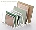 SANRUI Acrylic Mail Organizer, 2-Slot Clear Paper Letter Sorter Mini Desk Organizer, Sleek Office Desk File Holder for Mail, Bills, Notebooks 6.7