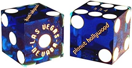 Cyber-Deals Wide Selection of 19mm Craps Dice - Authentic Las Vegas Casino Table-Played (Planet Hollywood (Blue Polished))