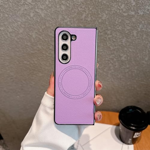 Étui en cuir PU ZFold 4 compatible chargement sans fil et protection intégrale