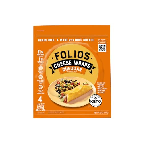 Folios 100% All Natural Cheese Wraps | Parmesan, Cheddar and Jarlsberg Flavor | Gluten Free, Grain Free and Naturally Lactose Free | Certified Keto | 1 gr of carbs, 3 Pack Variety - Thumbnail 3