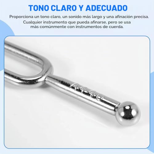 Miniatura 4 de Dhweku 1 Pieza Diapason,Diapason Musical,Diapason 440hz,Con Bolsa De Almacenamiento,Para Instrumentos Estándar, Afinador De Piano, Guitarra Y Violín