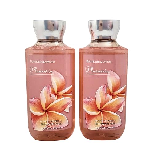 Bath & Body Works Shower Gel, Gift Set of 2, 10oz Each (Plumeria)