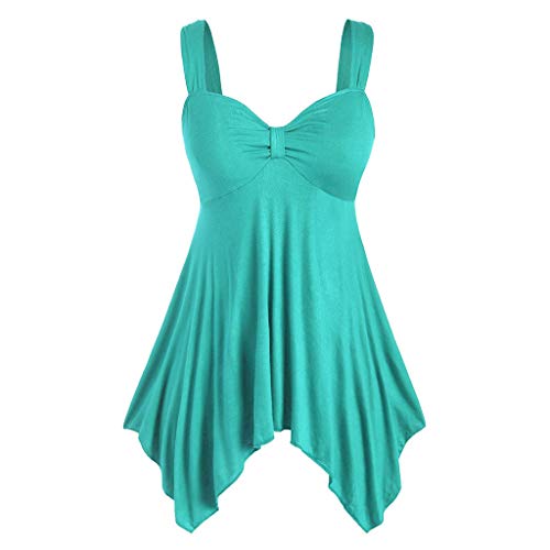 Débardeur dégradé bleu électrique en grande taille 46 pour un look d'été décontracté