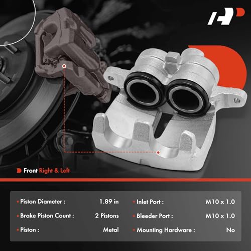 A-Premium Disc Brake Caliper Assembly Without Bracket Compatible with Select Land Rover Models - For Range Rover Sport 2006-2009 4.4L, LR3 2005-2009 4.0L 4.4L - Front Driver and Passenger Side by A-premium - Image 2