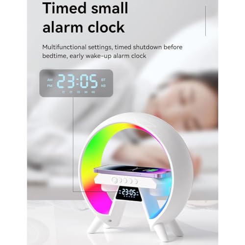 Luz de despertador RGB para mejorar el sueño y cargar el móvil 7