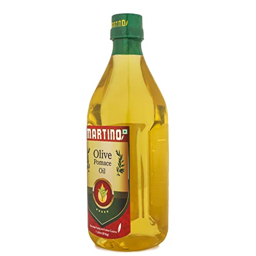 Image of Martino Olive Pomace Oil, 1L PET | Cooking Oil for Deep Frying & Indian Cuisine | High Smoke Point | Light Flavor | Daily Cooking Use