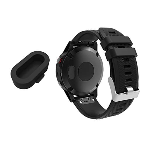 - O protetor colorido da porta do carregador é compatível com relógios Garmin.