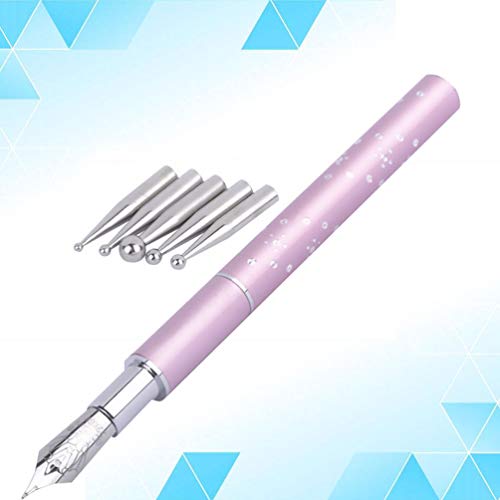 Artibetter Nail Art Paint Pen Diamond Crystal Dotting Fountain Pen Brush Diy Nail Art Manicure Tool With Replacement Head #TOP1