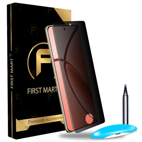 Image of FIRST MART Military-Grade Privacy Tempered Glass for Realme P1 Pro /Realme P2 Pro - 9H Hardness, Edge to Edge, Bubble-Free, Anti-Spy, Anti Peeping [1 Pack]