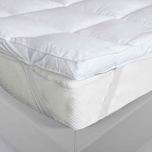 Topper 7 cm – Coprimaterasso Trapuntato e Soffice, 100% Anallergico e Traspirante, corregge i difetti del materasso (MATRIMONIALE 170X200X7 CM, BIANCO)
