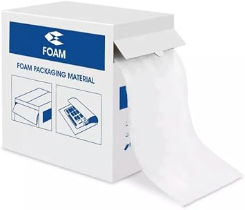 12" Wide x 85 Long 1/4" Thick Packing Foam Roll, Non-Perforated, In Box For Shipping, Packing, Moving, and Storage