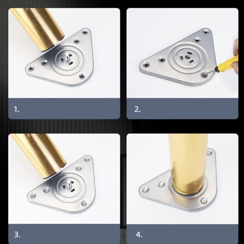 Patas inclinadas para muebles con acabado oro de 80 cm, la base de sofá metálica premium 6
