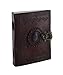 Embossed Leather Blue Stone 120 Page Unlined Journal with Clasp