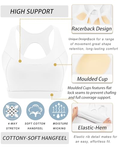 Image of RUNNING GIRL Sports Bras for Women High Support,Racerback Supportive Molded Cup Sports Bra with Sewn in Pads