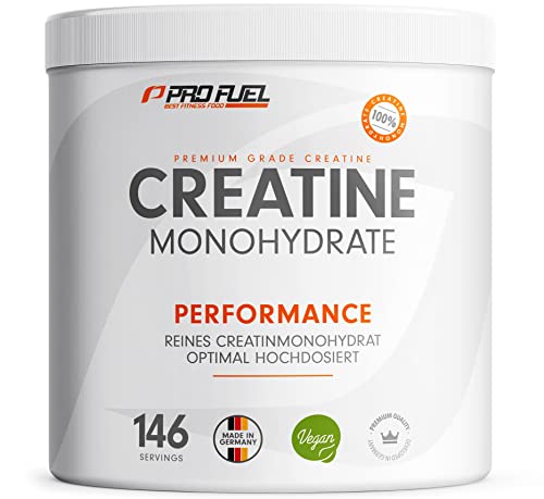 Creatin Monohydrat Pulver 500g - Kreatin Monohydrat in mikronisierter Qualität - Creatine-Monohydrate optimal hochdosiert - reines Creatin-Pulver ohne Zusätze, 100% vegan - für 146 Anwendungen