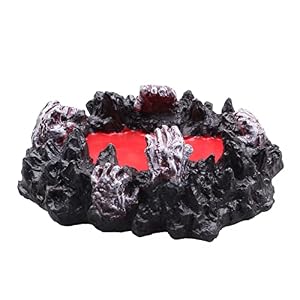 Hellfire Dood Ornament Decoraties Aquarium Fish Tank Decor Schedel Halloween Spookachtig Reptiel Schildpad Hagedis Tanks Terrarium Duivel Sculptuur Collectie Beeldje Standbeeld Huisdier