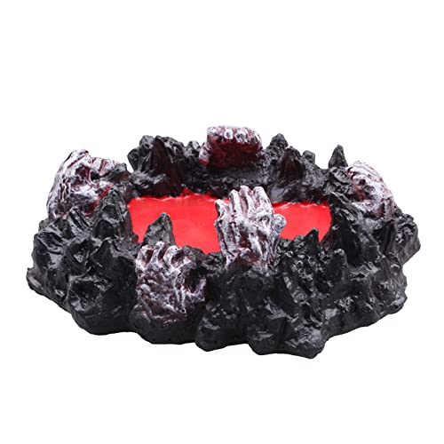 Hellfire Dood Ornament Decoraties Aquarium Fish Tank Decor Schedel Halloween Spookachtig Reptiel Schildpad Hagedis Tanks Terrarium Duivel Sculptuur Collectie Beeldje Standbeeld Huisdier