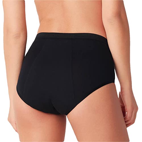 Cotonella 1 Pezzo di Period Panties ADB63 Coulotte da Ciclo Mestruale Flusso Abbondante, Donna Nero 6/XXL - 2
