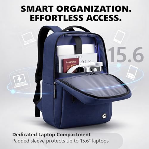 Image of GadgetBite Graphite 20L Laptop Backpack with 15.6 inch Laptop Compartment, USB Charging Port, Organiser Pockets and Bottle Holder. Ideal for Office, College and Travel
