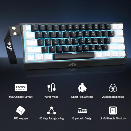 Rii 60% Wired Mechanical Keyboard, Linear Red Switch for Office, Gaming by Rii - Used condition - Image 2