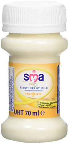 SMA PRO First Infant Milk, From Birth, Starter Pack, 70ml (Pack of 6)
