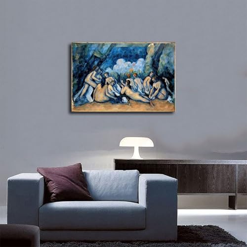 Impression sur toile The Bathers Cézanne grand cadre de qualité
