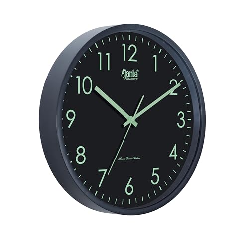 Image of Ajanta Home Decor Clock 12 Inch (305mm) Green | Stylish Silent Sweep Wall Clock | Luxury Modern Design | Model 1157