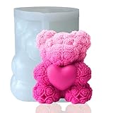 Profitez du processus de bricolage 3D en silicone : les moules en résine de silicone sont non seulement parfaits pour faire des bougies uniques pour Noël, la Saint-Valentin, mais également parfaits pour un usage quotidien, tels que des gâteaux, des bonbons, des savons, du caramel, des décorations, des chocolats, des glaçons, des créations en résine, des figurines en plâtre, du béton, de l'aromathérapie et plus encore