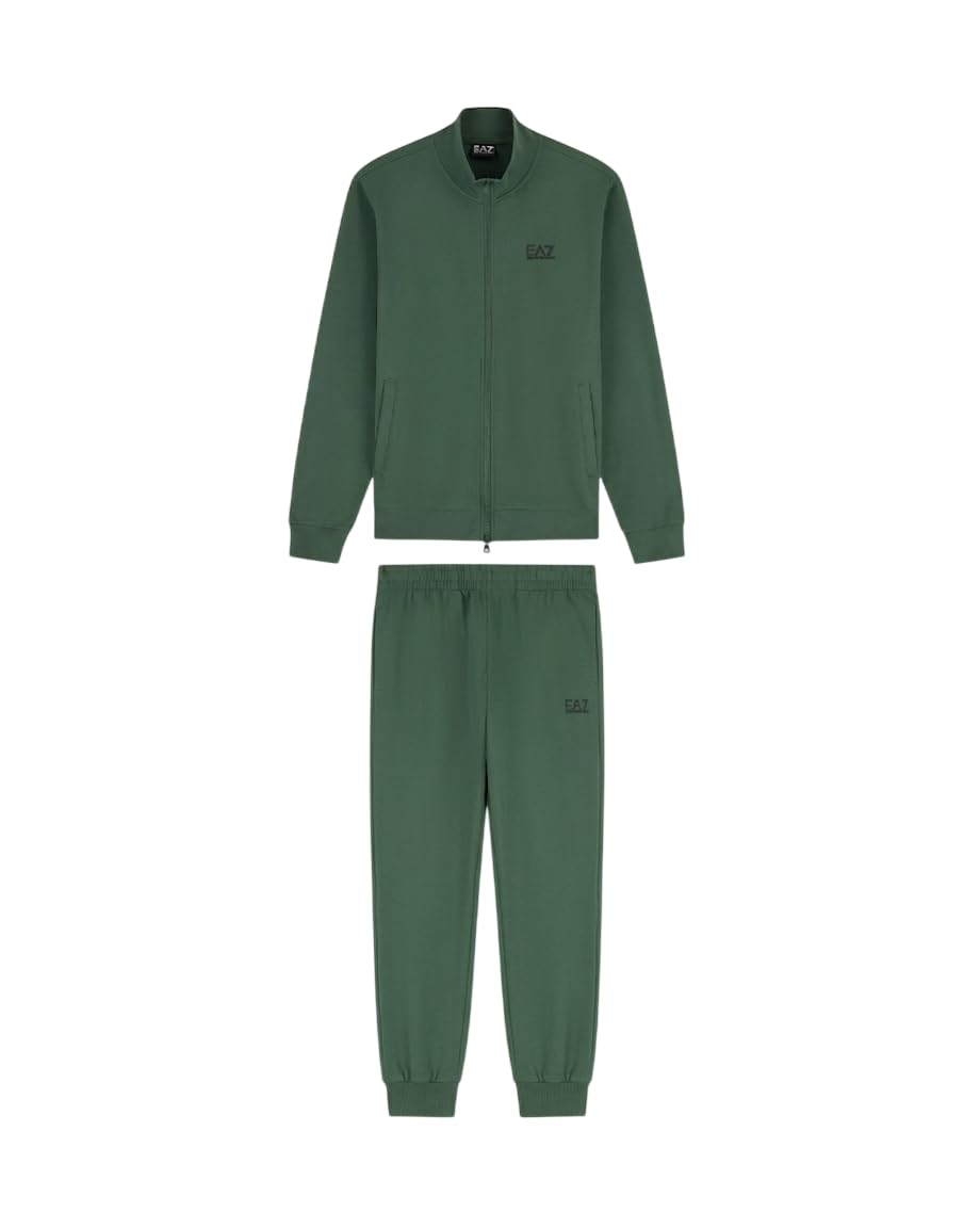 Emporio Armani EA7 Tuta Estiva da Uomo Core Identity in Cotone Garzato, 8NPV60