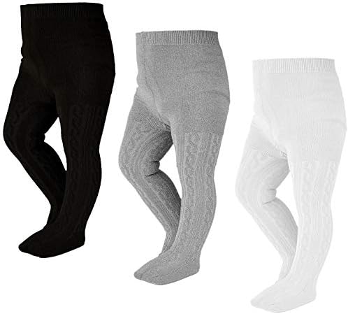 EPEIUS Baby Girl Tights Thick Cable Knit Leggings Stockings Cotton Pantyhose for Newborn Infant Toddler 3/4/5/6 Pack