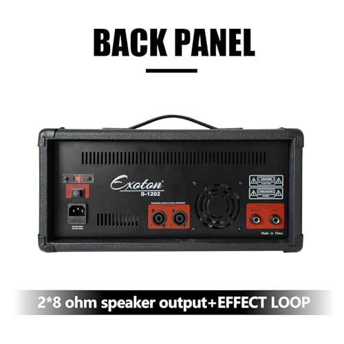 image for EXOTON S-1202 12inch 2000W Bluetooth PA System with Powered Mixer Set,