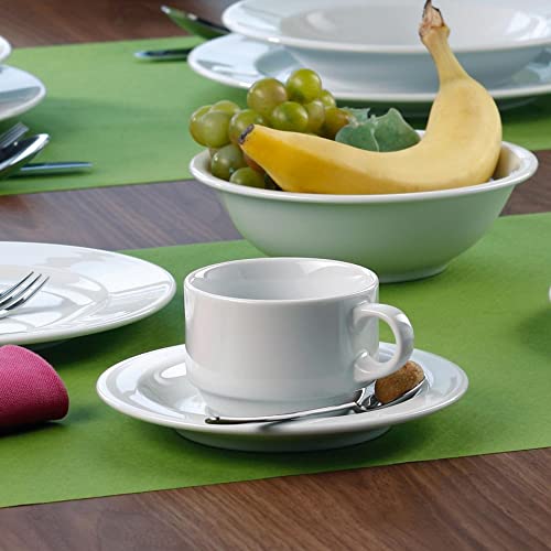 Seltmann Weiden Commercial Dinnerware, Savoy Porcelain Saucer For Coffee/Tea Cup, White, 6.5 Inch, Set Of 6 #TOP4