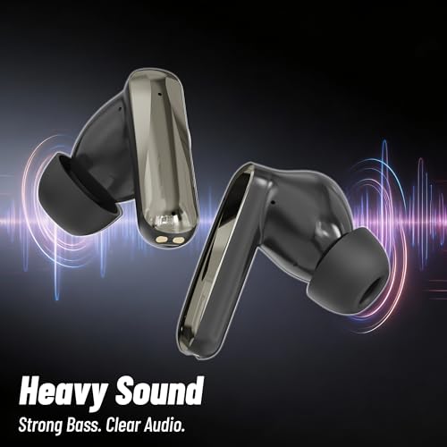 Image of AROMA TWS2 Nexon V5.4 Bluetooth Earbuds, Dazzaling Gold | Up to 60Hr Playtime, ENC, Dual Pairing, Fast Charging, Heavy Bass