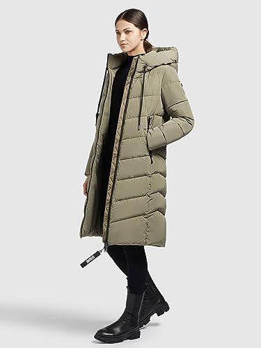 Foto von khujo Klayd Damen Wintermantel Mantel Winter Jacke Steppmantel (M, Thy-Green)