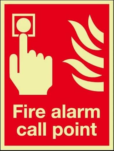 FIRE ALARAM Call Point PHOTOLUMINESCENT SIGNPVC Waterproof Metallic Matte Finishing Sticker Safety Sign Signature (Factory...