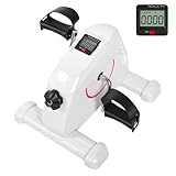 Panana Mini Exercise Bike, Portable Foot Cycle Arm & Leg Machine, Quiet Desk Pedal Exerciser with Smart LCD Monitor & Resistance Control for Home/Office Fitness