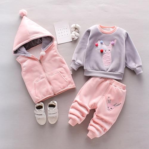 Ensemble survêtement fille 2 pièces en molleton doux dès 9 mois