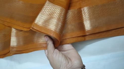 Drapify mustard maheshwari silk saree – image 7