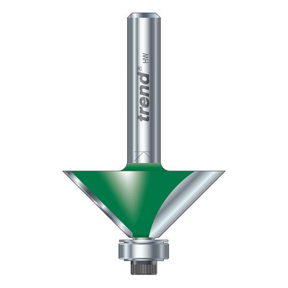 TREND CraftPro Selbstgeführter Fasenfräser, 8 mm Schaft, 45 Grad, 12.7 mm Schnittlänge, Hartmetallbestückt, C049X8MMTC