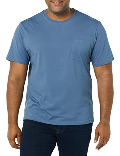 Image of Amazon Essentials Men's Short-Sleeve Crewneck Pocket T-Shirts, Pack of 2